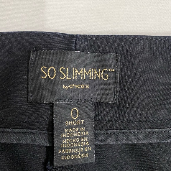 Chico’s SO SLIMMING Straight Leg Pants 0 Womens Size 4 XS Short Classic Trousers - Picture 11 of 12